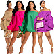 Sexy Off Shoulder Batwing Sleeves Short Dresses XMY-9445