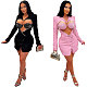 Sexy Package Hips Hot Drilling Slim 2 Pieces Sets NY-2760