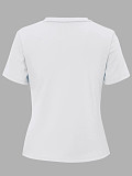 Causal Letter Printed Women Loose Large Size T-shirts DN-N8020S40