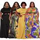 Fashion Tie-dye Print Plus Size 5XL Long Skirt Two Pieces Sets OSS-21087