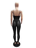 Sexy Mesh Patchwork Nightclub Two Pieces Sets HXZY-0104