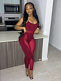 Sexy Mesh Patchwork Nightclub Two Pieces Sets HXZY-0104