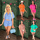 Solid Short Sleeve Shirts and Shorts Two Piece Set WDS-230522