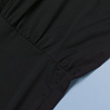 Black Straps Crop Top And Flared Pants 2 Pieces Sets NY-2806