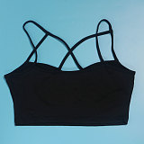 Black Straps Crop Top And Flared Pants 2 Pieces Sets NY-2806
