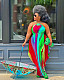Fashion Print Straps Loose Plus Size 5XL Dress FNN-8719