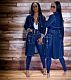 New Women Turn-down Collar Long Sleeve Denim Trench Coat MOF-8930