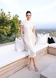 Fashion Ladies Round Collar Short Sleeves Slim Knitted Long Dress ZS-0290