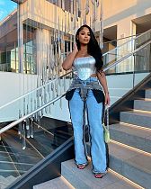 Stylish Women Stretch Long Jeans MEM-88514