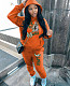 Large Size 5XL Women Print Hoodies And Casual Pants 2pcs Set DN-N8999R25
