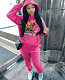 Large Size 5XL Women Print Hoodies And Casual Pants 2pcs Set DN-N8999D20