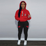Fashion Print Hoodies And Sporty Pants Plus Size 5XL 2 Pieces Set DN-N8222L40