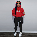 Women Printed Hoodies And Pants Large Size 5XL Two Pieces Suit DN-N8222A25