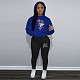 Plus Size 5XL Women Print Hoodies And Long Pants 2 Pieces Set DN-N8222M27