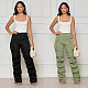 Fashion Women Wrinkle Straight Pockets Pants WDS-230934