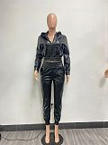 Women PU Leather Casual Two Piece Sets NIYA-8149