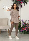 Women Short Sleeves Sporty Casual 2 Pieces Set WA-77630