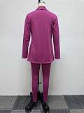 Solid Color Suit Top Stretch Tight three-piece Sets NY-10601