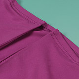Solid Color Suit Top Stretch Tight three-piece Sets NY-10601