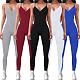 Sexy Backless Women V-neck Solid Color Straps Yoga Jumpsuit HXZY-0312