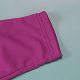 Solid Color Suit Top Stretch Tight three-piece Sets NY-10601