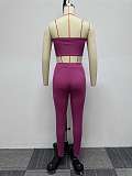 Solid Color Suit Top Stretch Tight three-piece Sets NY-10601