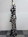 Sexy Print Package Hips Long Fishtail Dresses NY-2857