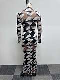 Sexy Print Package Hips Long Fishtail Dresses NY-2857