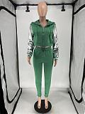 Women Patchwork Hoodies And Long Pants Sporty Two Pieces Sets XRB-10062