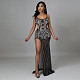 Sexy Hollow Out Hot Drriling Straps High Splits Long Dresses OSD-6617