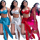 Strap Wrapped Chest Hot Stamped Elastic Leather Skirt Suits QY-5273