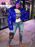Bright Standing Collar Fluffy Coat OSM-4559