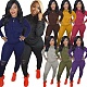 Fashion Casual Solid Hoodies Sports Women's Suit FNN-8543