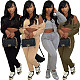 Thick Sweater Hoodied Coat Bra Elasticated Waist Trouser Three Pieces Set TK-6303
