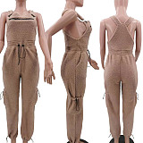 Loose Fashion Drawstring Jumpsuit With Straps TK-6305