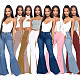 High Waist Stretch Plus Size Flared Jeans Pants HSF-2599