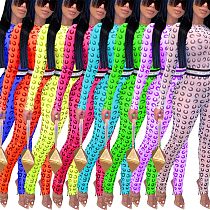 Net Yarn Perspective Long Sleeve High Waist Jumpsuit Foot Pants BY-3618