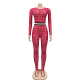 Net Yarn Perspective Long Sleeve High Waist Jumpsuit Foot Pants BY-3618