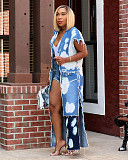 Women Patchwork Sleeveless Half Open Collar Long Denim Coat CM-8696
