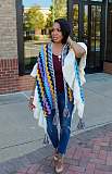 Retro Women Knitted Hand Crochet Fringe Coat Cardigan Cape CM-8698