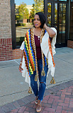 Retro Women Knitted Hand Crochet Fringe Coat Cardigan Cape CM-8698