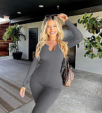 U-Neck Bodycon Yoga Jumpsuit For Women HZXY-0332