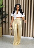 Mermaid-stylish Overlength Hem Leisure Pants RC-3210