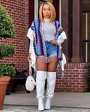 Retro Women Knitted Hand Crochet Fringe Coat Cardigan Cape CM-8698