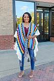 Retro Women Knitted Hand Crochet Fringe Coat Cardigan Cape CM-8698