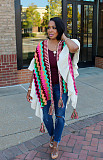 Retro Women Knitted Hand Crochet Fringe Coat Cardigan Cape CM-8698