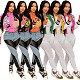 Double Layered Threaded Print Baseball Jacket YNS-2618
