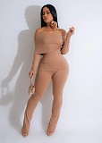 Sexy Off Shoulder Slim Fit Long Sleeve Two Pieces Suit FDY-1274