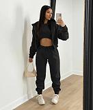 Long Sleeved Hooded Sweater Sports Casual Three Pieces Set FDY-1181