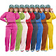 Crop Top Sweater Thickened Casual Sports Two Piece Set AIL-253